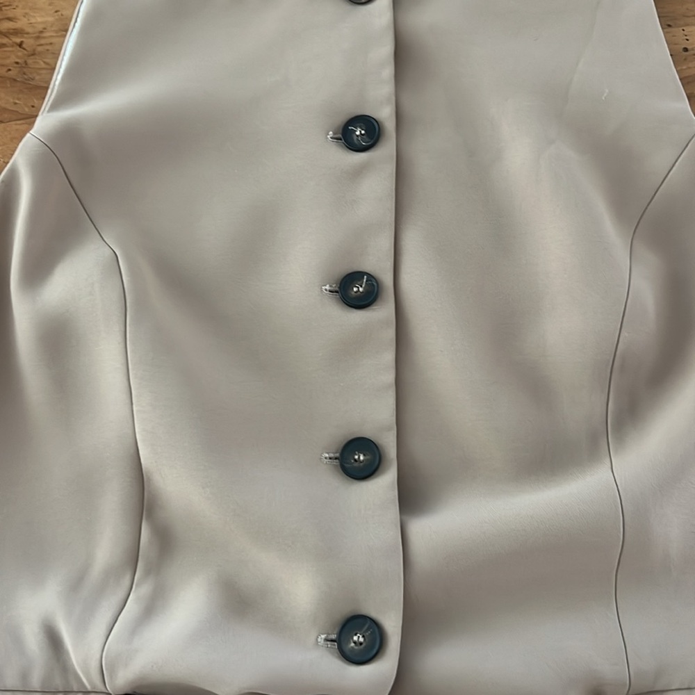 ZARA suit style jumpsuit taupe brown color size L - Picture 8 of 17